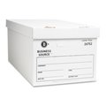 Business Source Storage Box- Lift Off Lid- Letter- 12in.x24in.x10in.- 12-CT- White BU463451